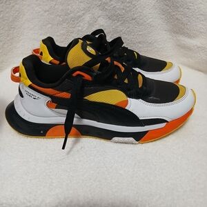 Puma Kids Shoes - Black, White, and Orange